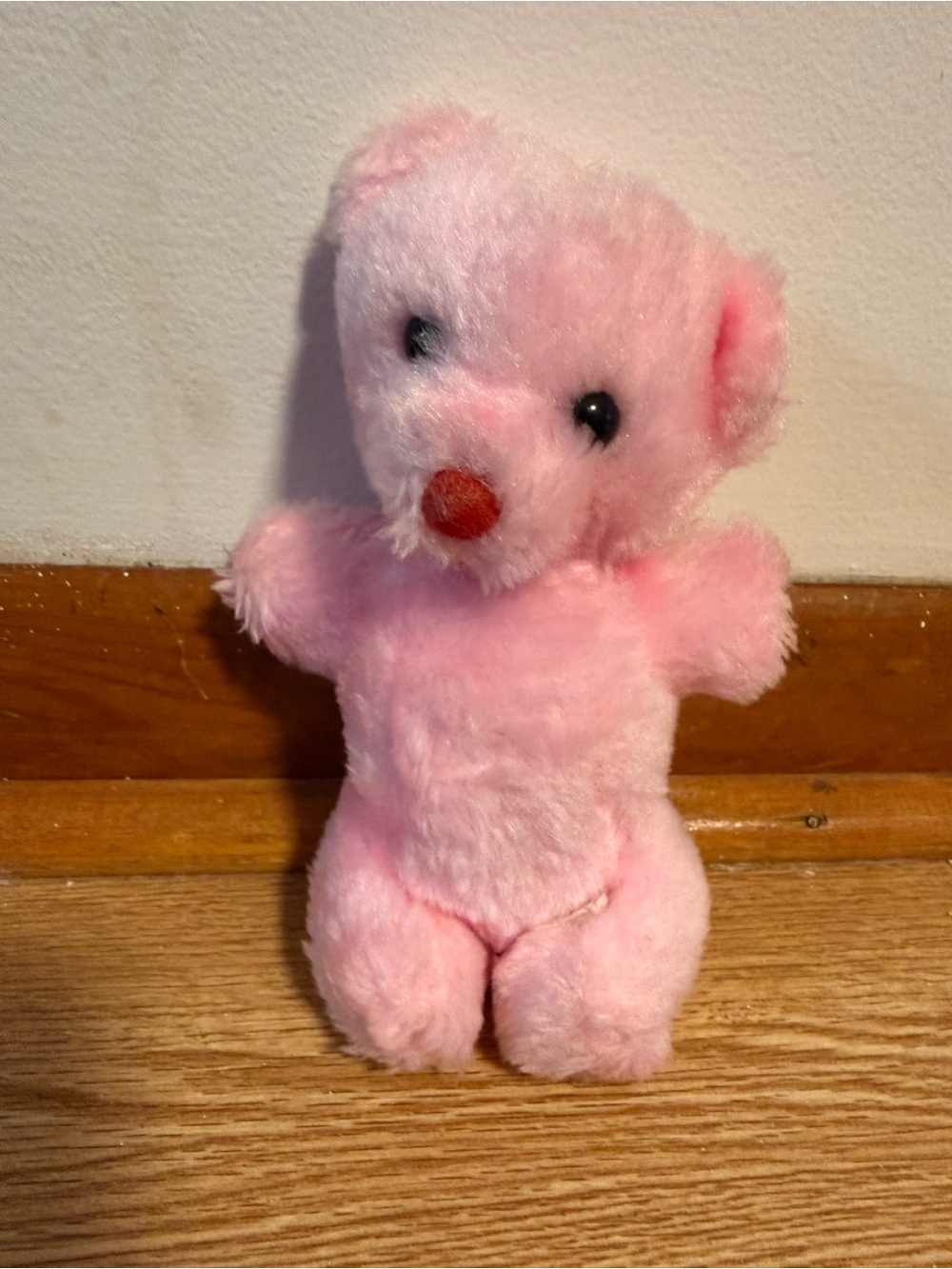Acme vintage pink bear plush Small 6.5"